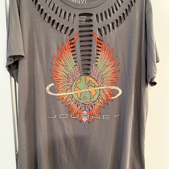 Torrid Journey Relaxed Fit Cotton Yoke Slash tee - Picture 6 of 8